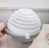 Simple household kitchen double-layer vegetable washing and draining basket, simple living room fruit washing thickened water filter basin, fruit platter Application Scenario